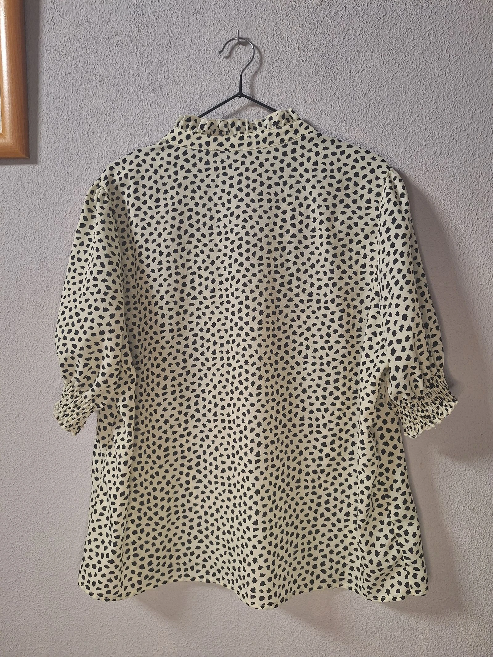 Hapsco animal print beige French sleeve blouse size XL – photo 4